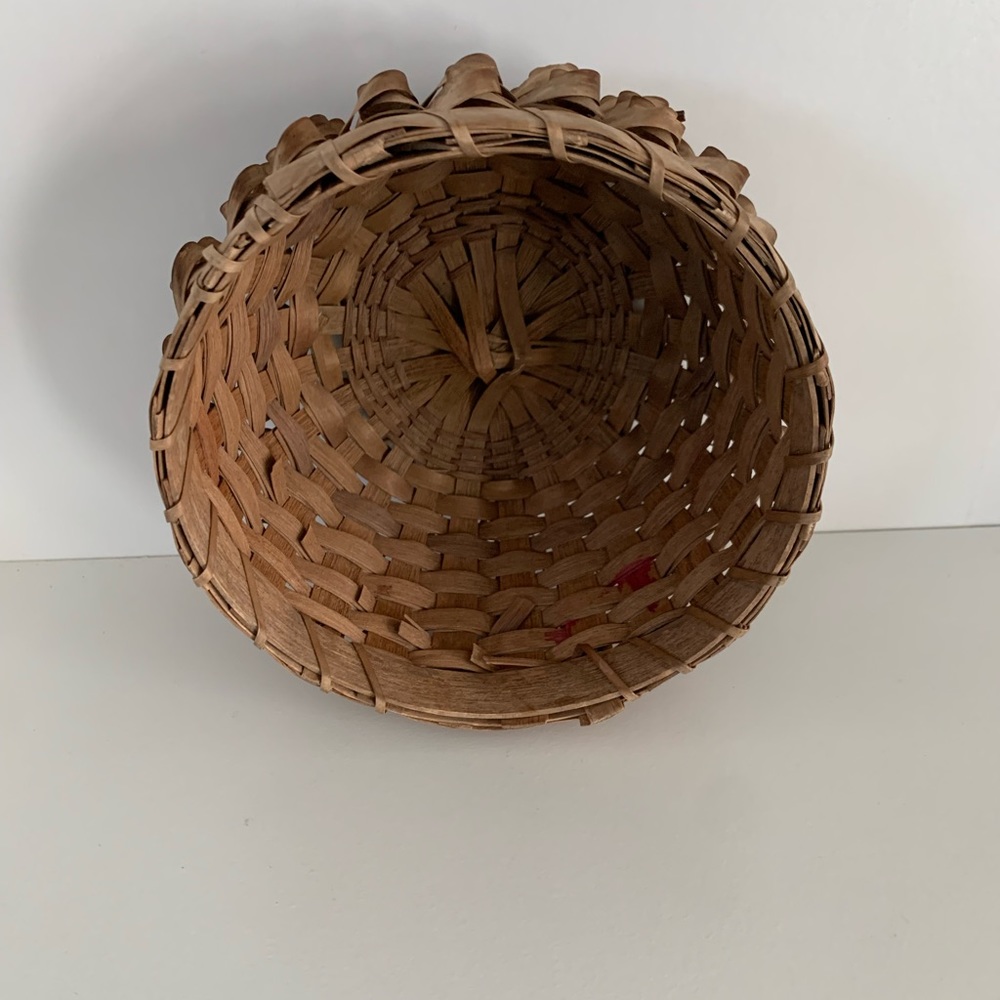 Antique Tramp Art Basket - Picture 4 of 4